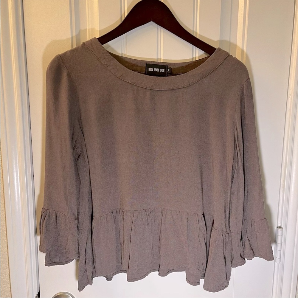 Nixon Asked Cash Brand Gray Bottom‎ Ruffle Women's Sz Medium